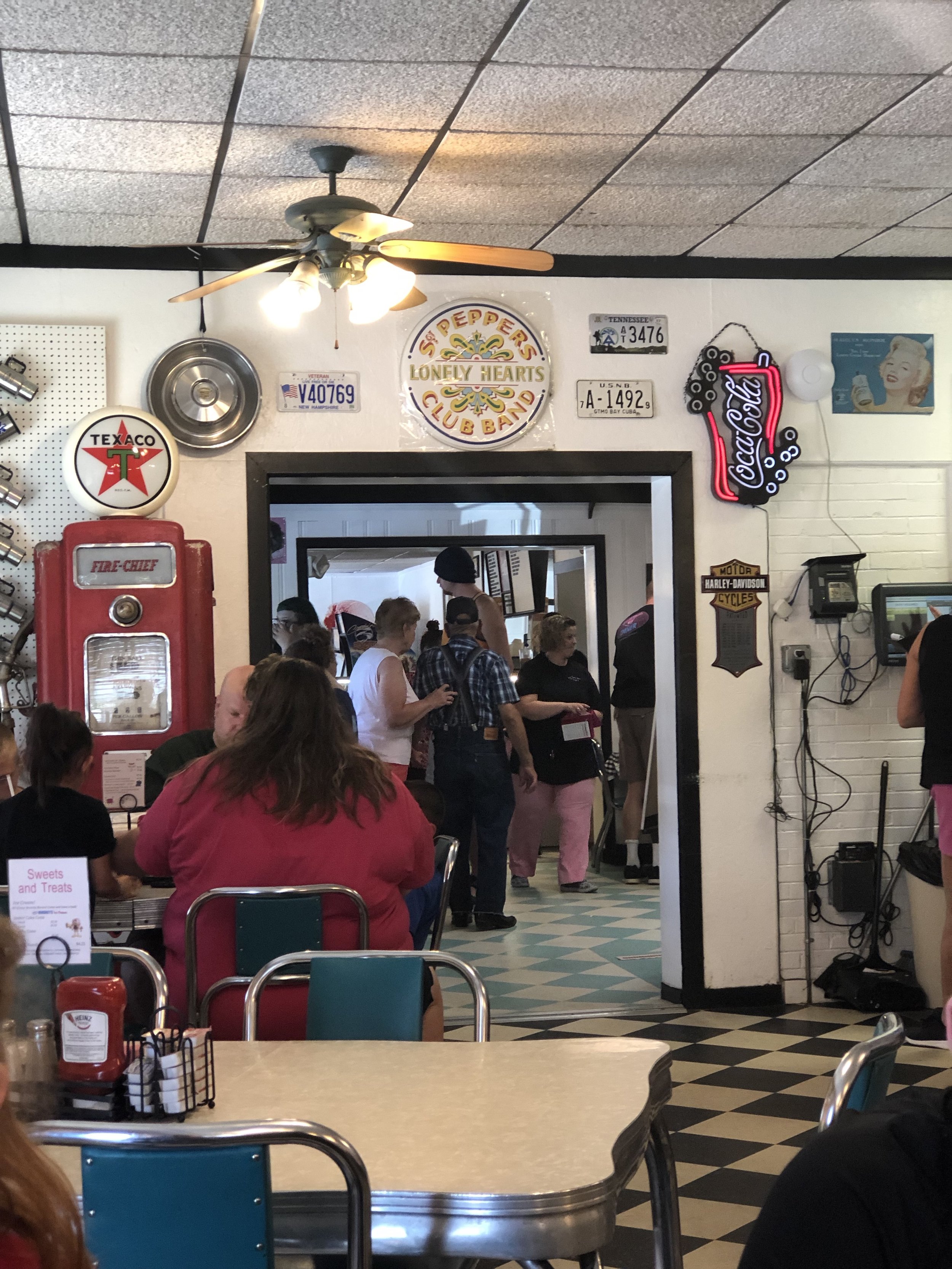 Inside the Pink Cadillac Diner in Natural Bridge, Virginia