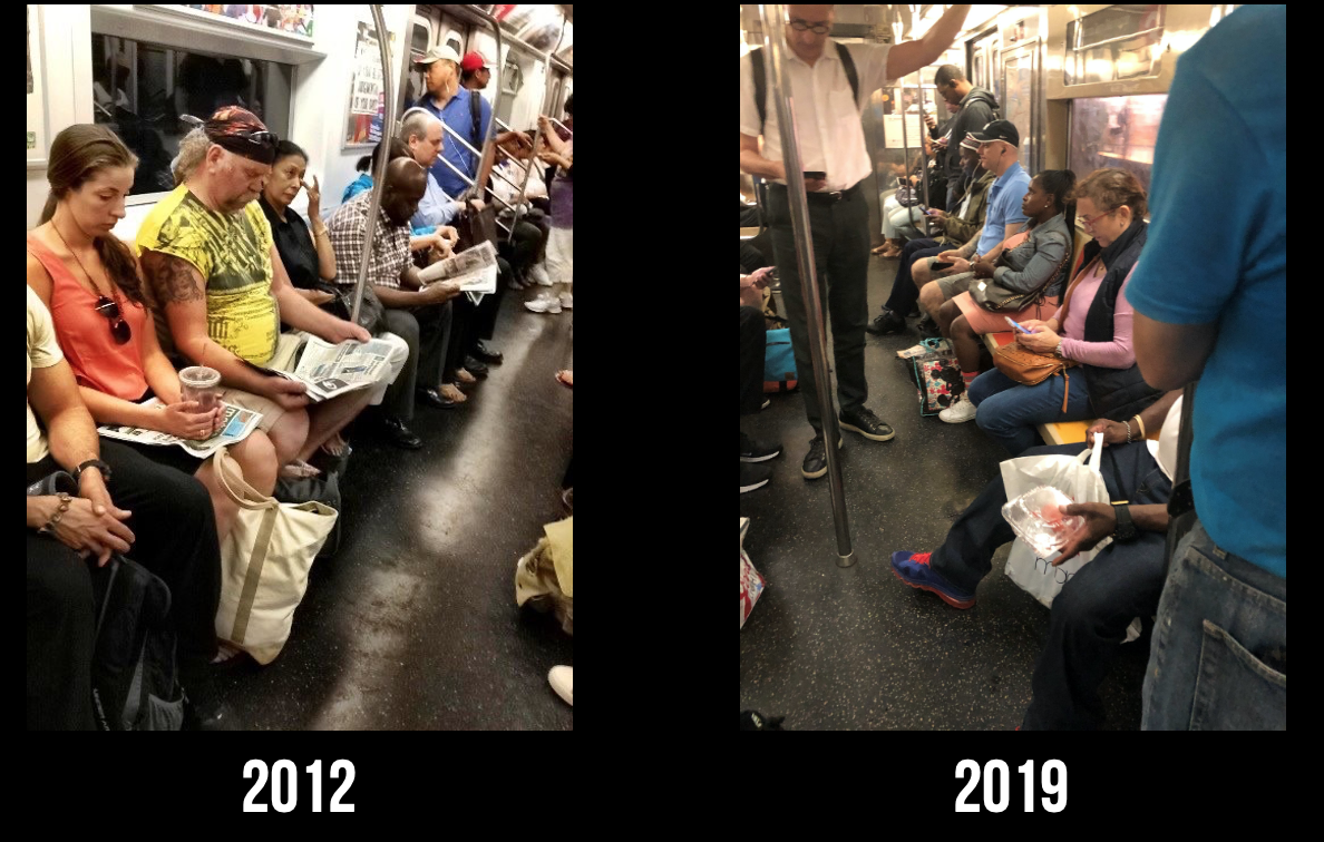 new york city subway newspaper mobile