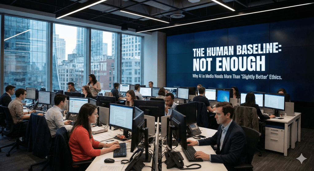 AI Ethics in Journalism: Beyond Human Baseline